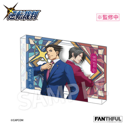 《逆轉裁判》系列_002_FANTHFUL FP011PWAA2024 亞克力立體塊支架(成步堂龍一&御劍憐侍)