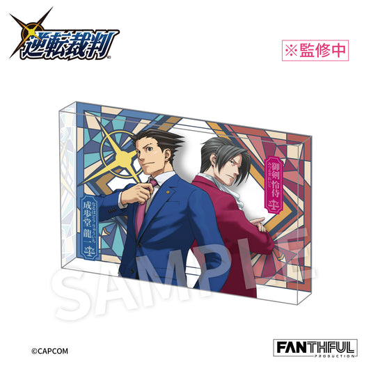 《逆轉裁判》系列_002_FANTHFUL FP011PWAA2024 亞克力立體塊支架(成步堂龍一&御劍憐侍)
