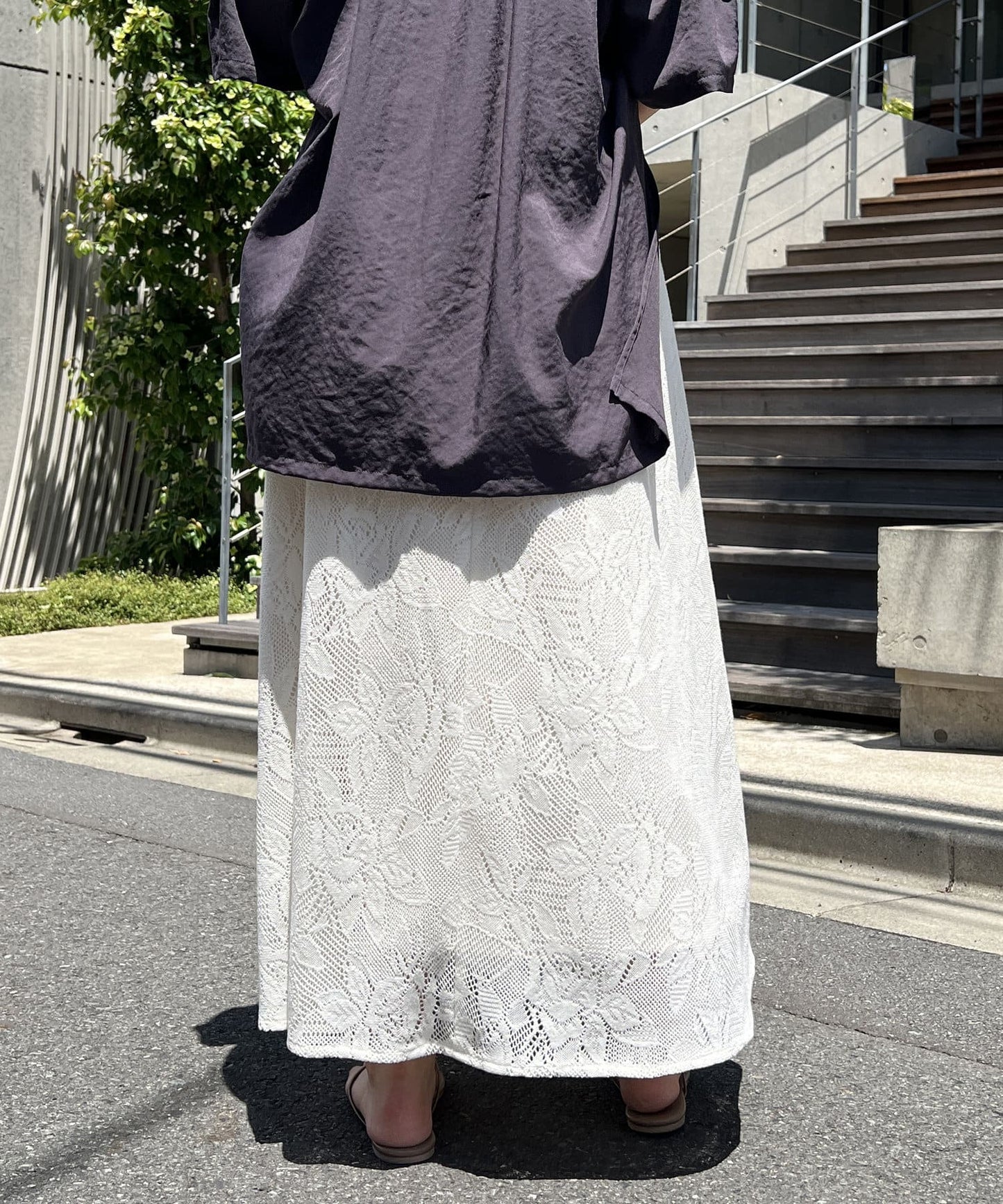 "不要裝可愛·適度甜美" 蕾絲聚攏裙
