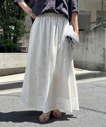 "不要裝可愛·適度甜美" 蕾絲聚攏裙