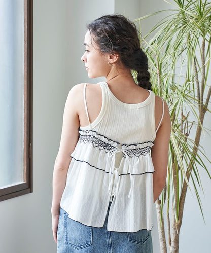 印度 荷葉邊吊帶背心