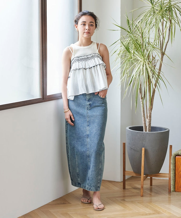 印度 荷葉邊吊帶背心