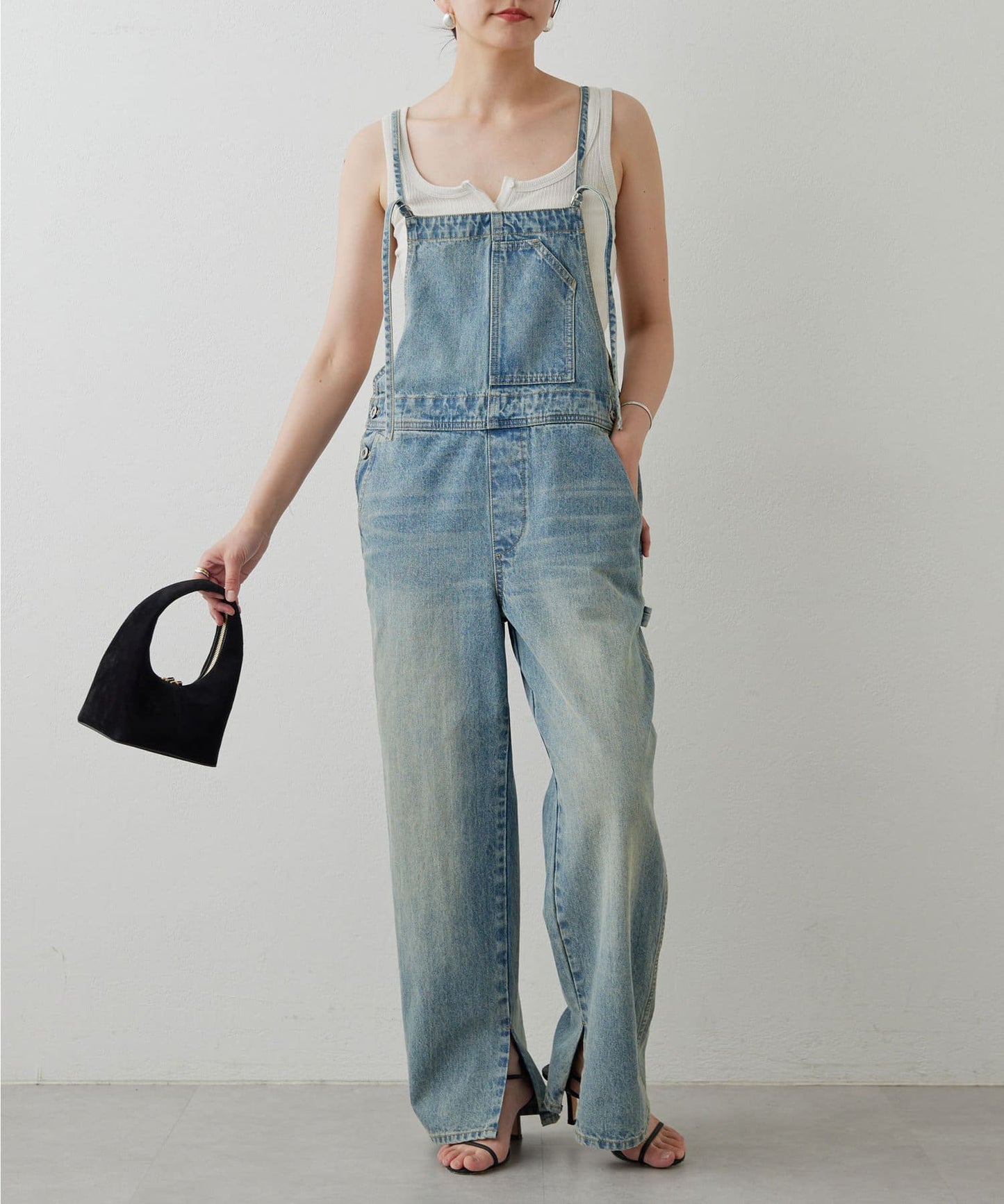 【有尺碼選擇】牛仔揹帶褲