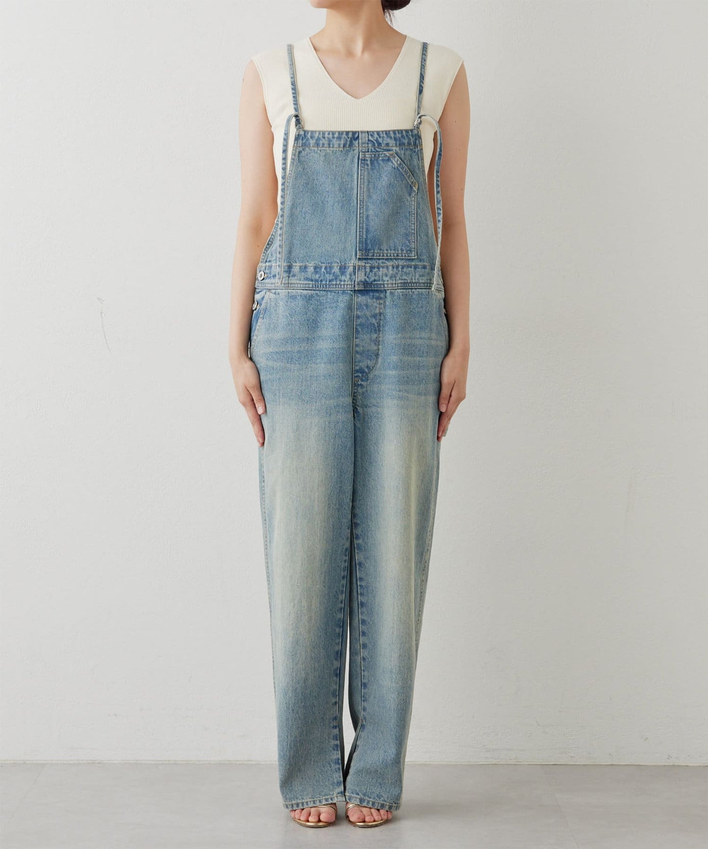 【有尺碼選擇】牛仔揹帶褲