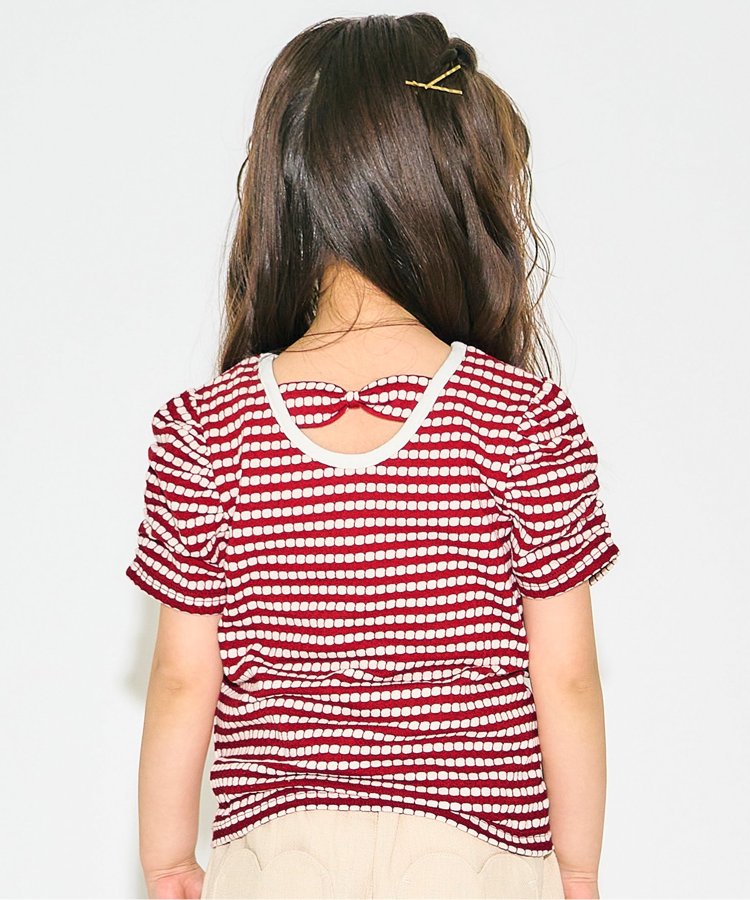 後蝴蝶結交叉T恤部分網絡限定顏色