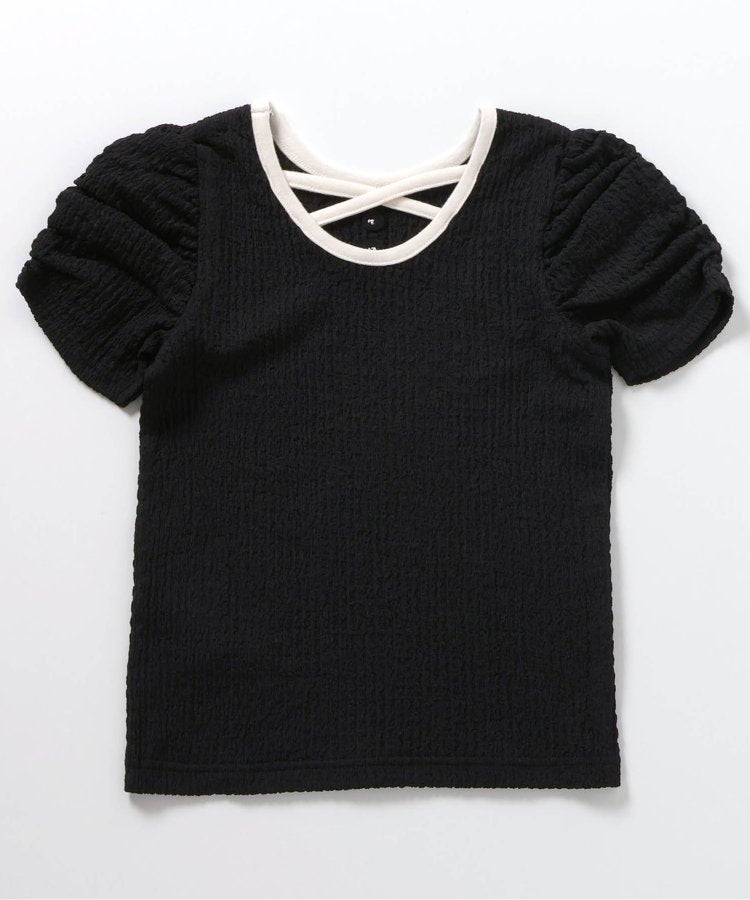 後蝴蝶結交叉T恤部分網絡限定顏色