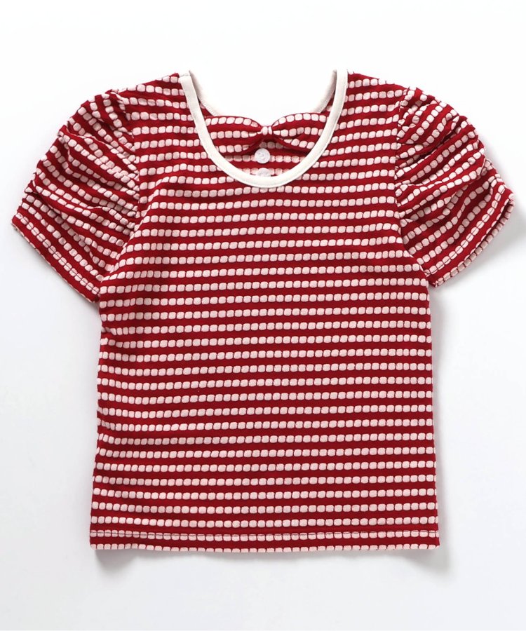 後蝴蝶結交叉T恤部分網絡限定顏色