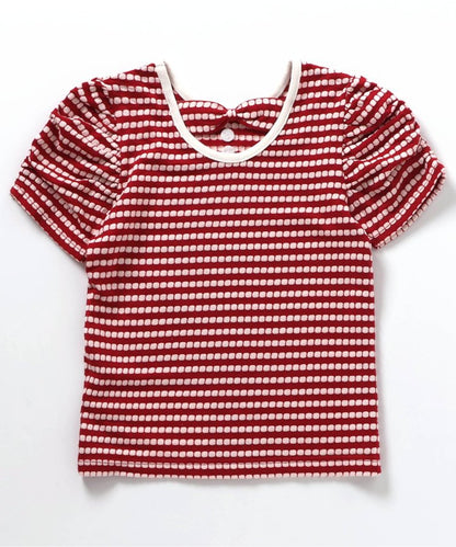 後蝴蝶結交叉T恤部分網絡限定顏色