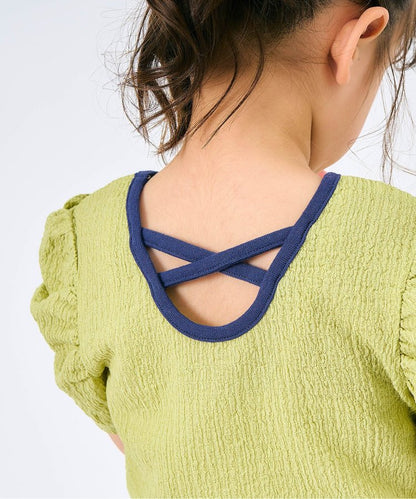 後蝴蝶結交叉T恤部分網絡限定顏色