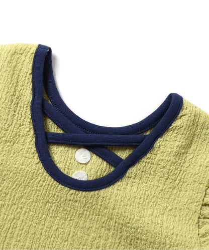 後蝴蝶結交叉T恤部分網絡限定顏色