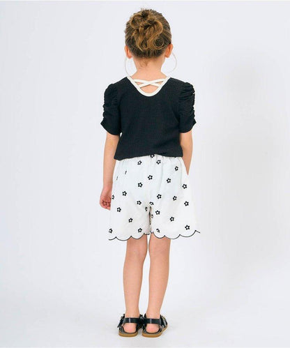 後蝴蝶結交叉T恤部分網絡限定顏色