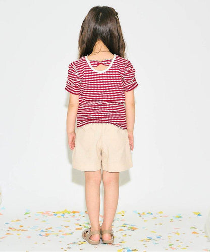 後蝴蝶結交叉T恤部分網絡限定顏色