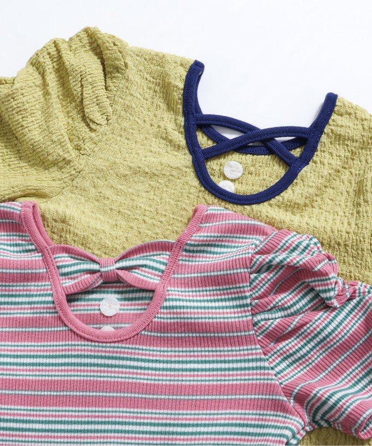 後蝴蝶結交叉T恤部分網絡限定顏色