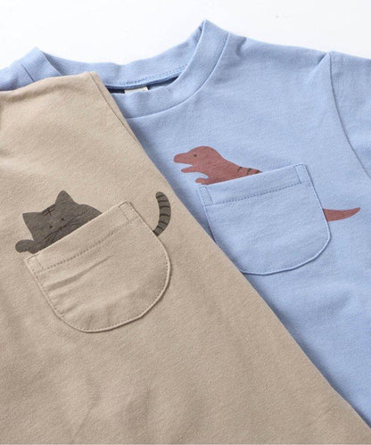 網絡限定口袋圖案T恤