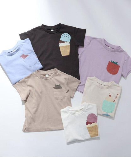 網絡限定口袋圖案T恤