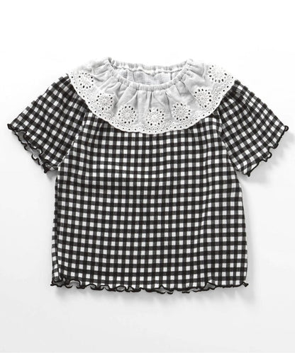 帶領口收褶T恤部分網絡限定顏色