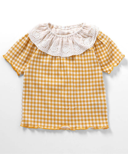 帶領口收褶T恤部分網絡限定顏色