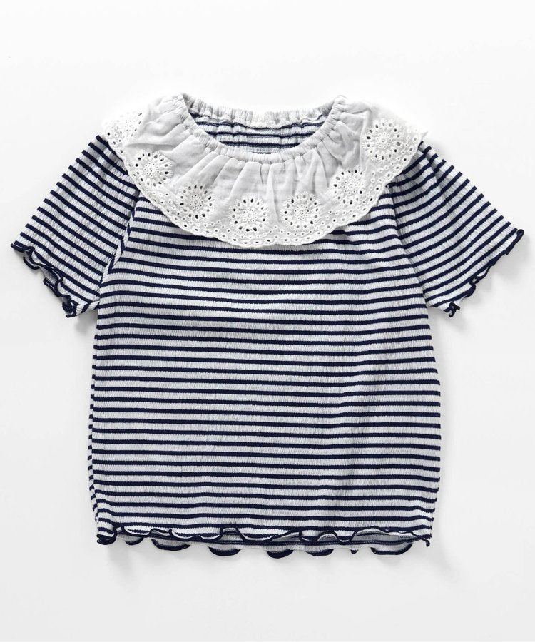 帶領口收褶T恤部分網絡限定顏色