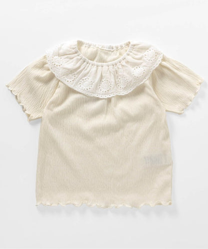 帶領口收褶T恤部分網絡限定顏色