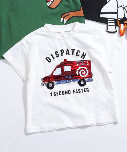 3色3款立體圖案T恤