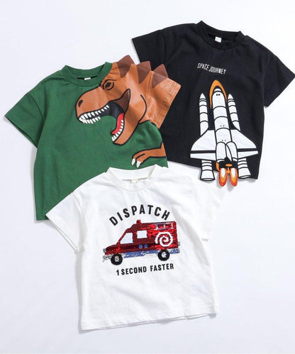 3色3款立體圖案T恤