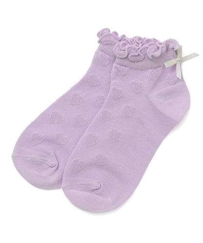 3P套裝 心形透視圖案短襪