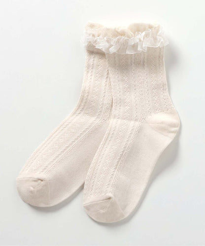 3P對象 透明褶邊襪