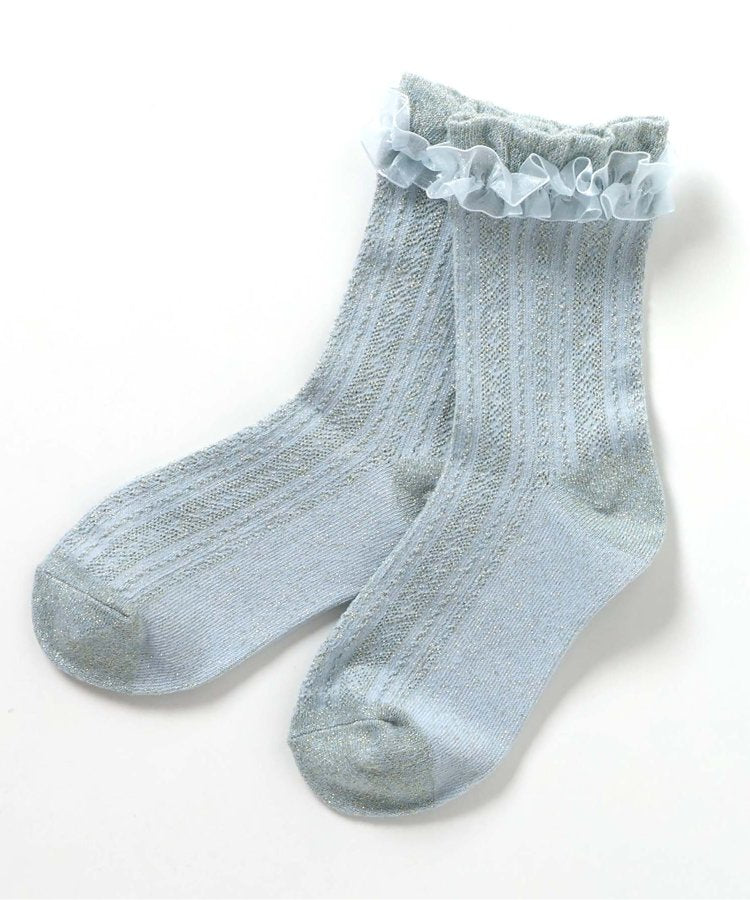 3P對象 透明褶邊襪