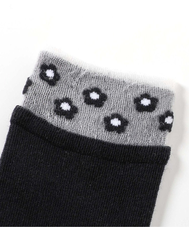 3P套裝 花朵心形折邊襪