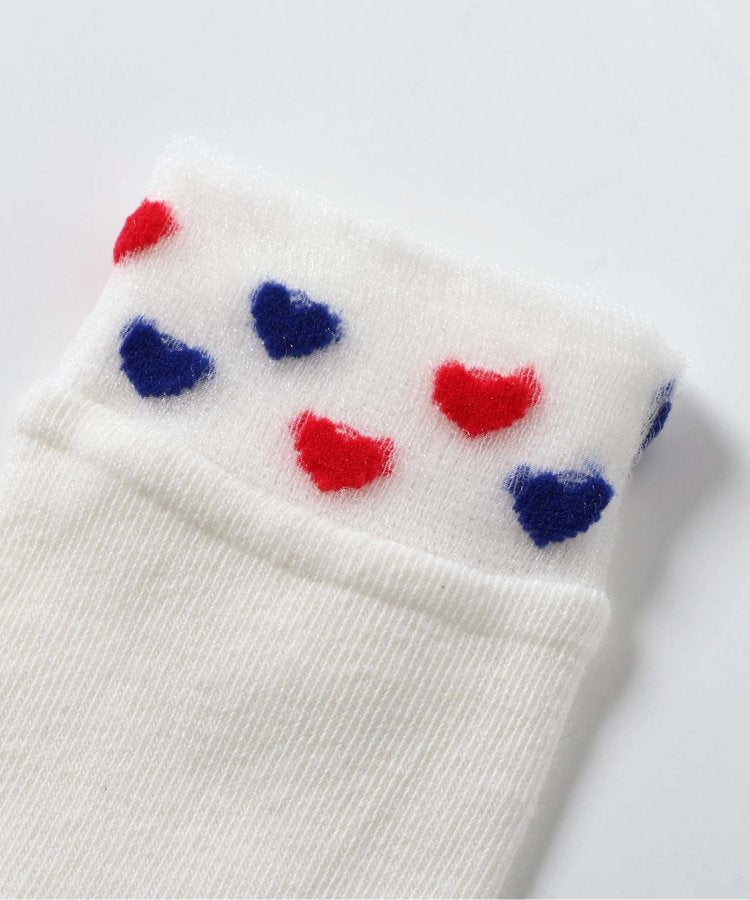 3P套裝 花朵心形折邊襪