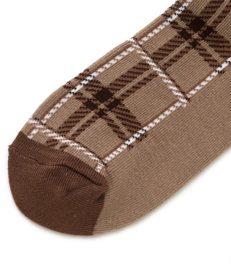 3P對象 格子心形 花紋高筒襪