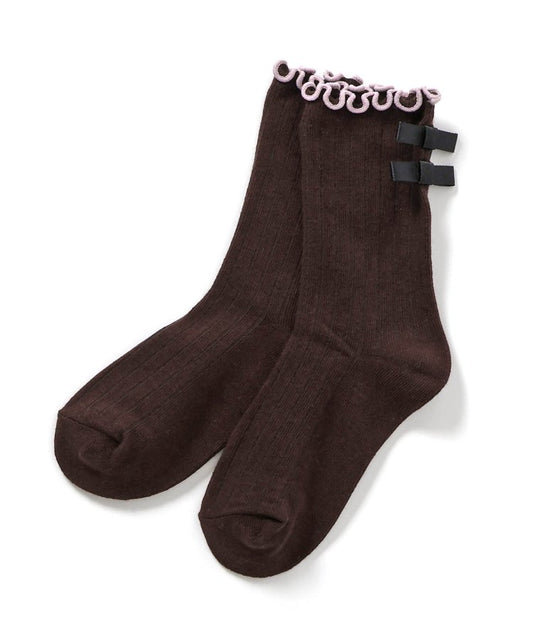 3P套裝 蝴蝶結蓬鬆襪