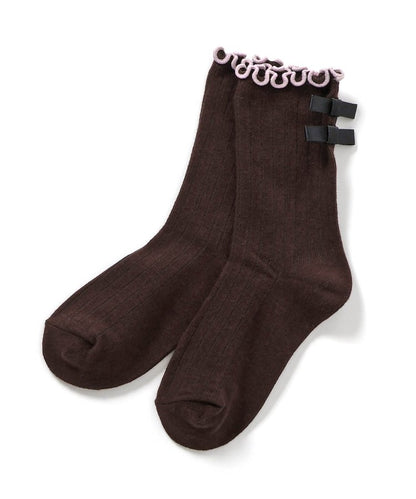 3P套裝 蝴蝶結蓬鬆襪