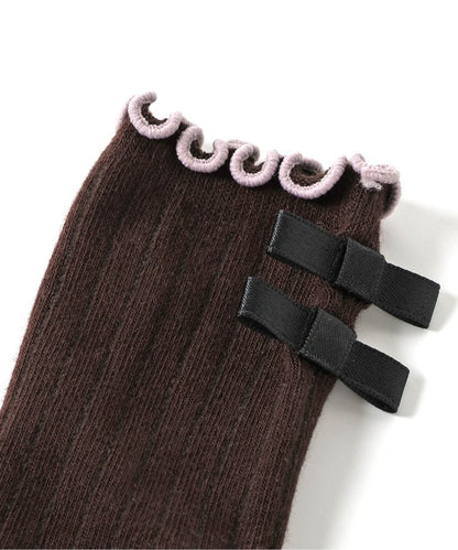 3P套裝 蝴蝶結蓬鬆襪