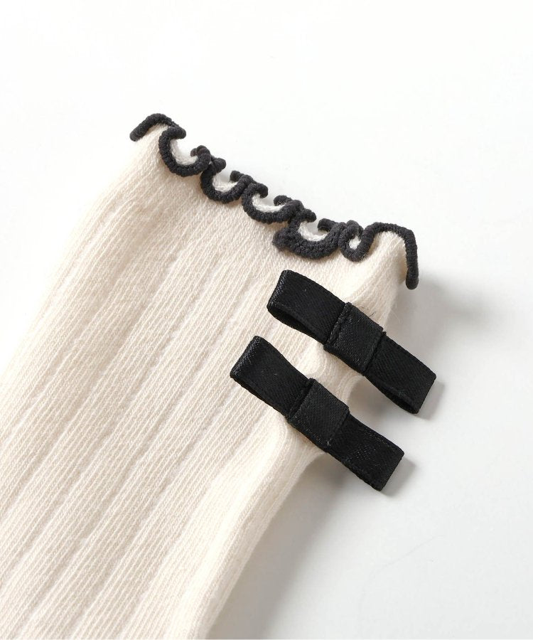 3P套裝 蝴蝶結蓬鬆襪