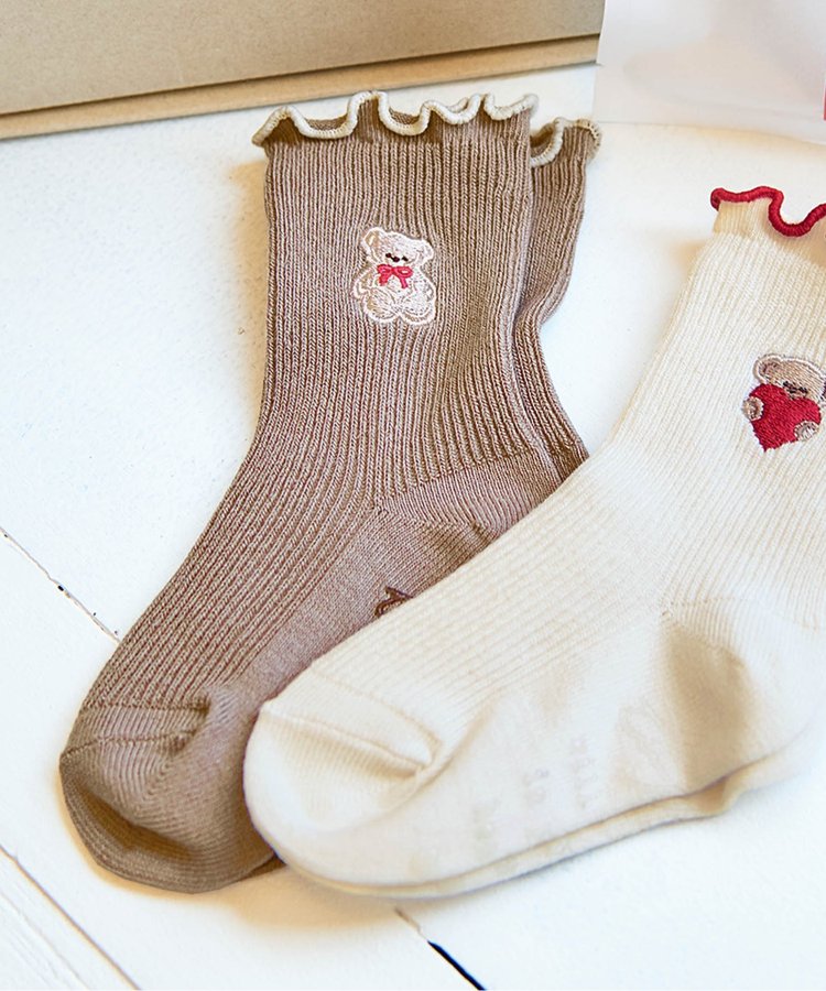 3P對象 小熊絨邊襪