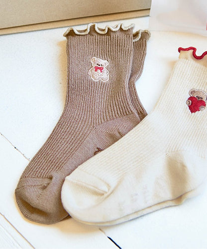 3P對象 小熊絨邊襪