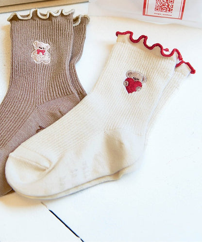 3P對象 小熊絨邊襪