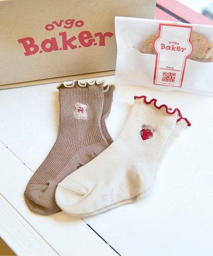 3P對象 小熊絨邊襪