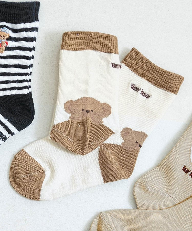 3件套小熊混色襪