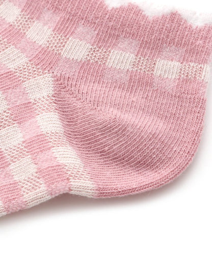 3P套裝 格子點綴短襪