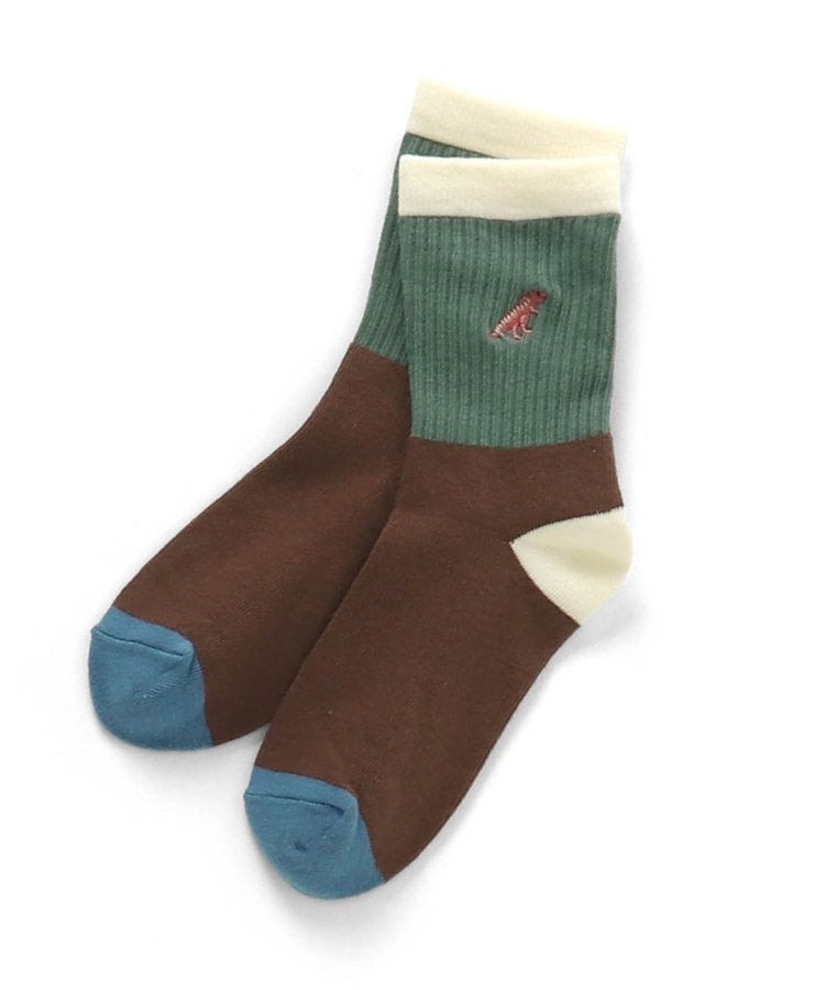 3P套裝 單點圖案刺繡襪子