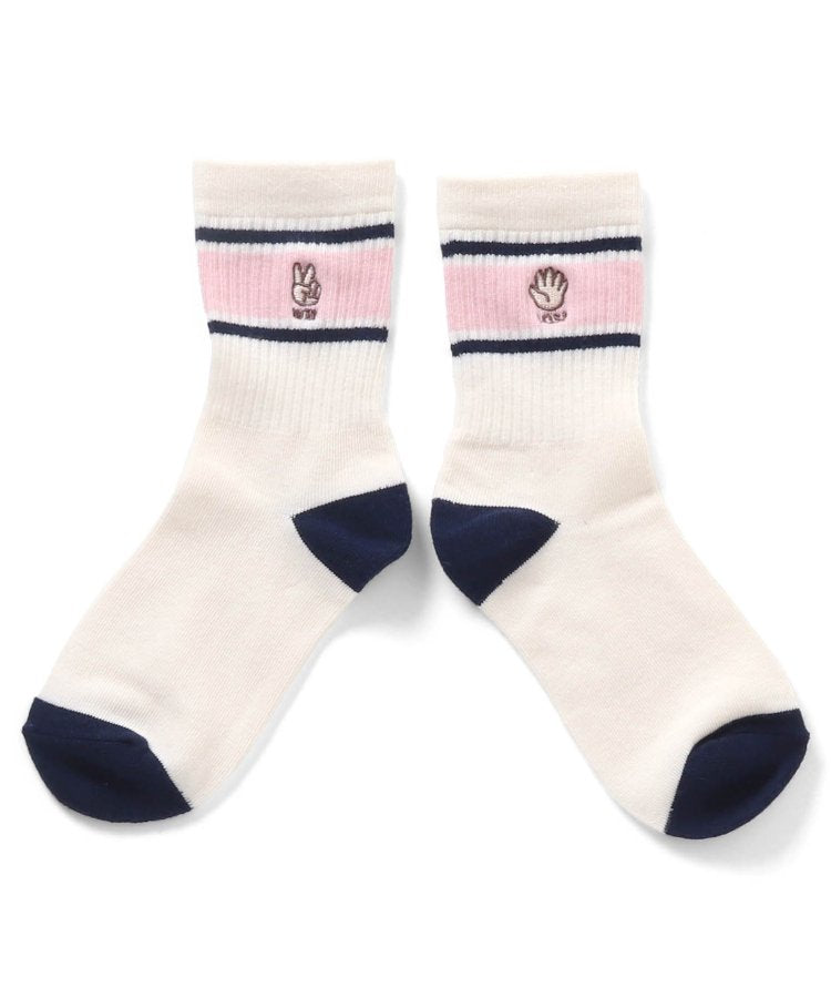 3P套裝 單點圖案刺繡襪子