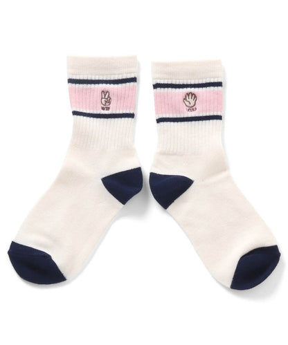 3P套裝 單點圖案刺繡襪子