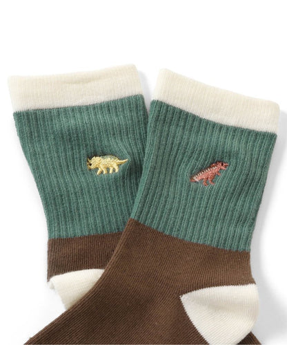 3P套裝 單點圖案刺繡襪子