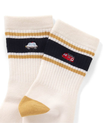 3P套裝 單點圖案刺繡襪子