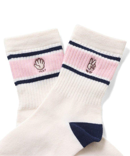 3P套裝 單點圖案刺繡襪子