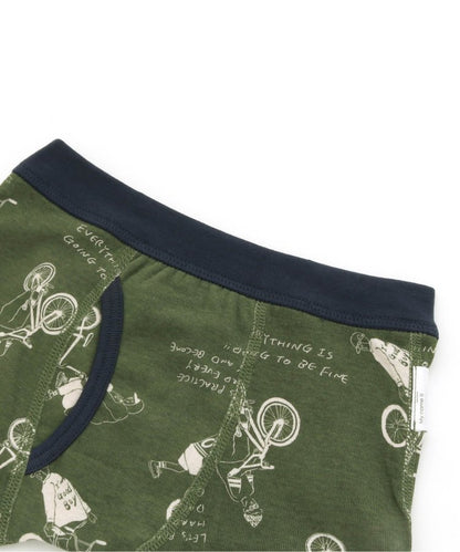 3件裝 男童4色2款盒裝內褲恐龍・自行車