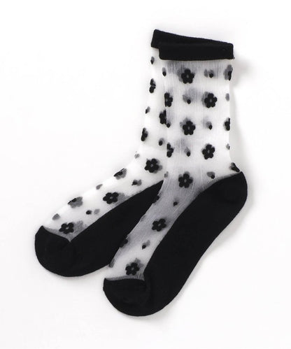 3P對象 花朵透明襪