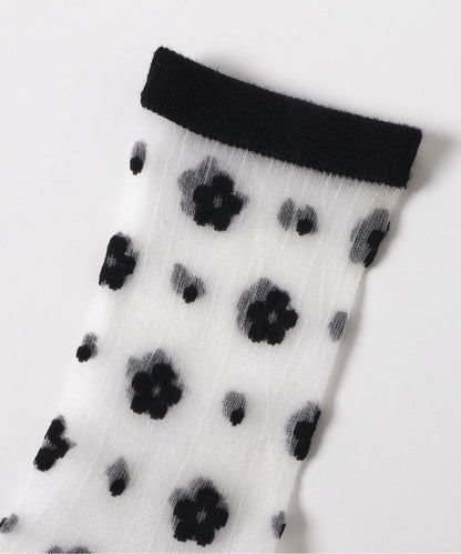 3P對象 花朵透明襪